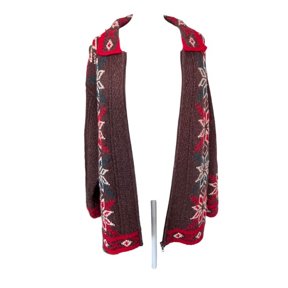 Lane Bryant 100 Wool Winter Cardigan Holiday Sweater size 18/20 GORGEOUS - Picture 4 of 15